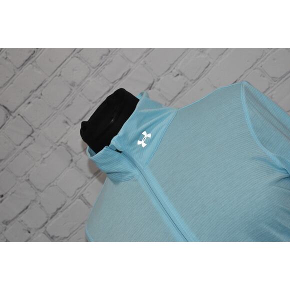 Under Armour Running Shirt Pullover Mens Size Medium Fitted 1/4 Zip Polyester - Picture 3 of 8